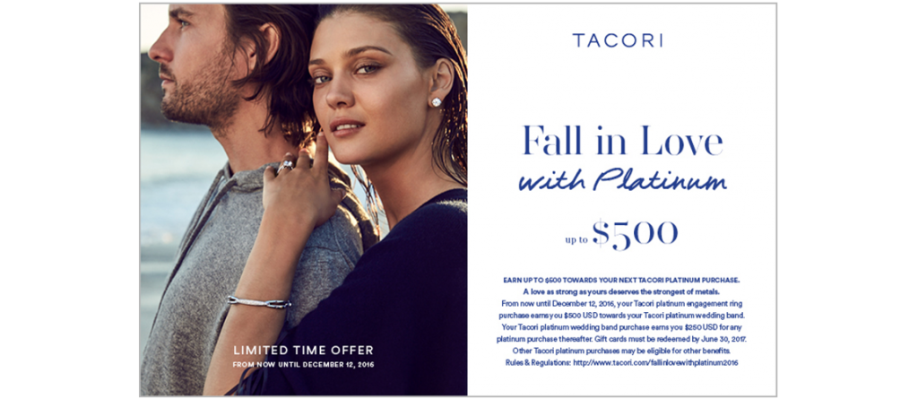 Fall in Love with Platinum ™ Special on Tacori